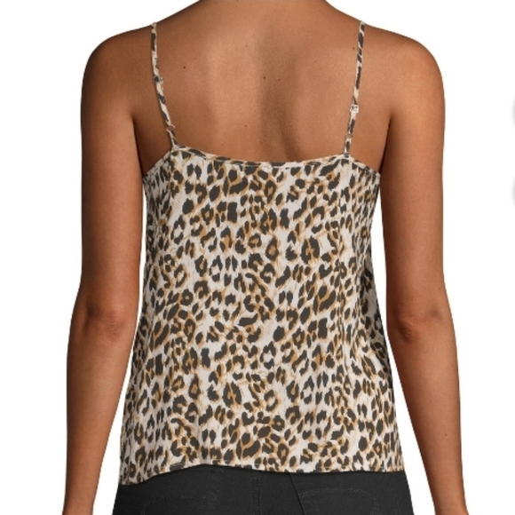Love Sadie Walmart cami eyelash lace leopard print black beige brown adj strap M - Picture 3 of 11
